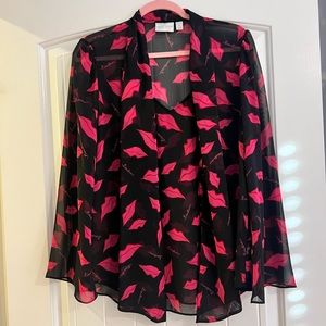 Bison Bisou Lips blouse 💋💋